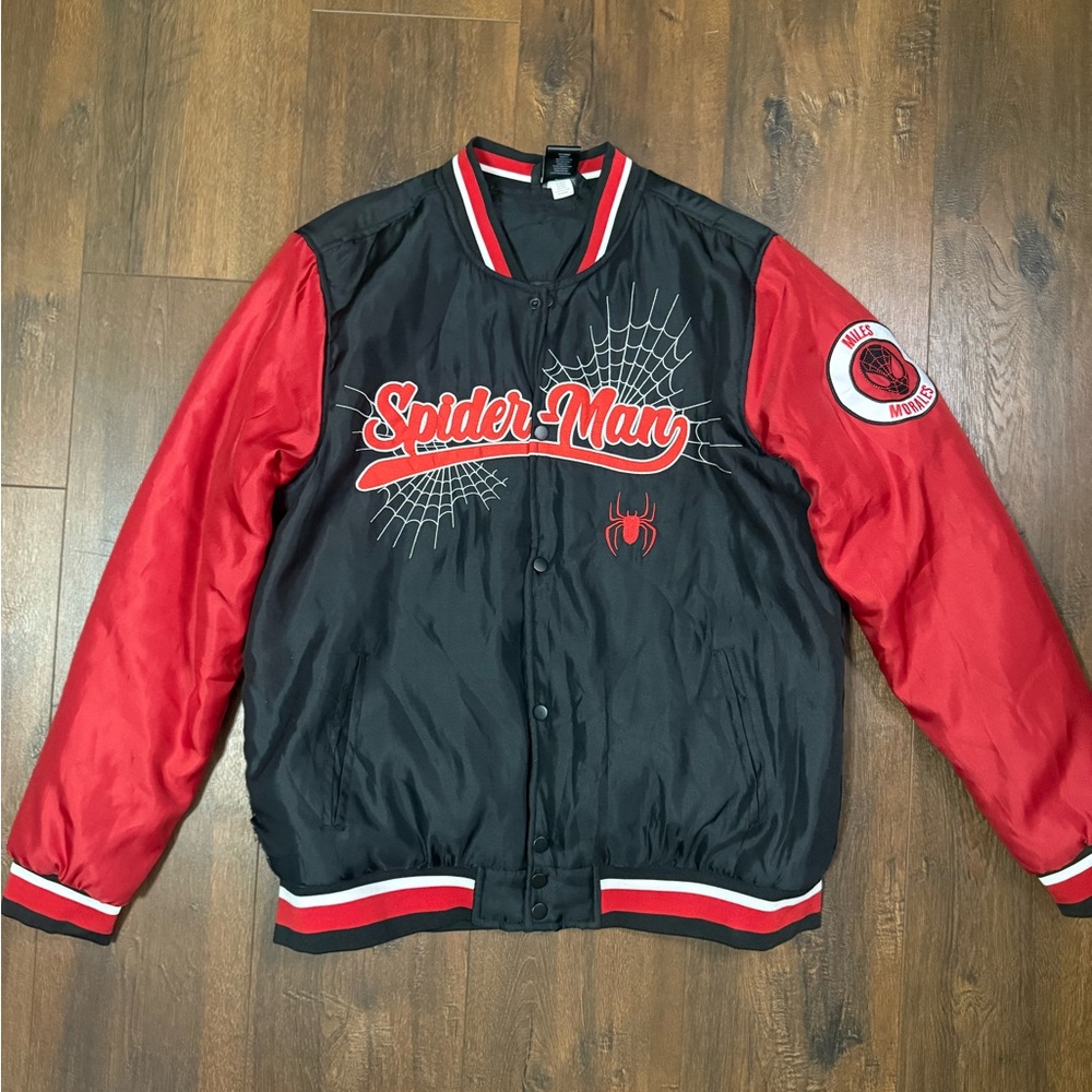 Marvel Spider-Man Miles Morales Red and Black Bomber Jacket (READ DESCRIPTION)